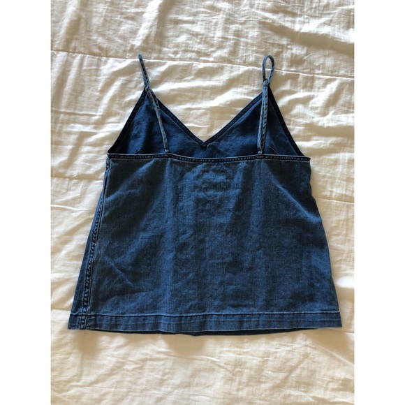 Aritzia Wilfred Free Denim V-Neck Tank Top - Picture 4 of 5